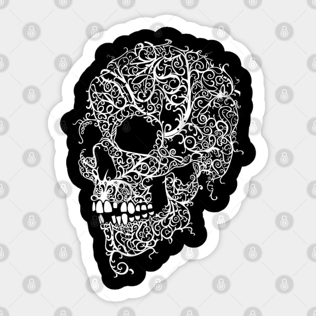 Skull Core Sticker by OrganicLace
